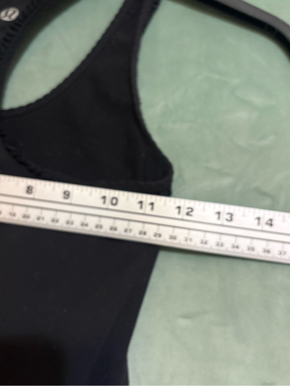 Lululemon Ruffle Trim Black Racerback Tank Top šµ - Picture 6 of 6